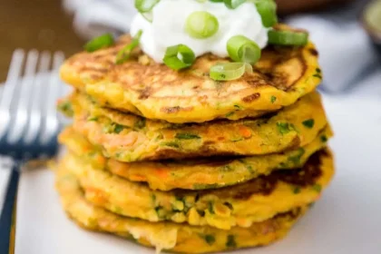 طرز تهیه پنکیک سبزیجات؛ میان‌وعده خوشمزه و مقوی برای کودکان