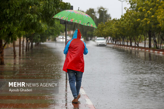 تداوم بارش‌ها در خوزستان تا اواخر امشب و ورود سامانه جدید از چهارشنبه
